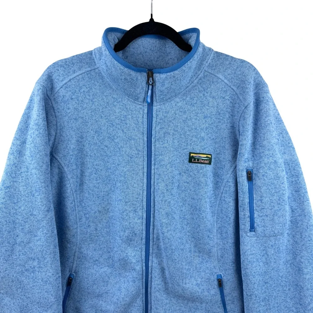 L.L. Bean Sweater Fleece Jacket Womens 2X Plus Blue Full Zip Gorpcore Hiking